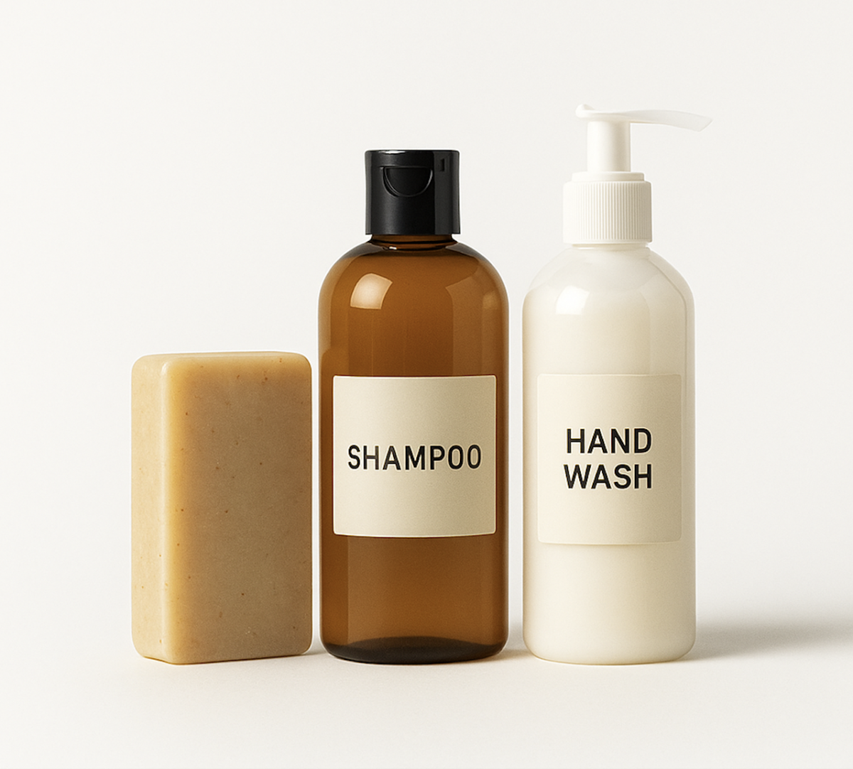 Bath & Body Essentials Set – Soap, Shampoo & Handwash (3-Pack) - Image 1