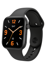 SmartFit Pro Black Smartwatch – AMOLED Display with Fitness Tracking