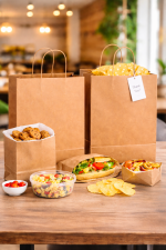 Takeaway Brown Bags with Handles - Image 3