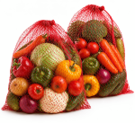 15" Red Net Bags – Durable Non-Woven Mesh Produce Bags for Fruits & Vegetables